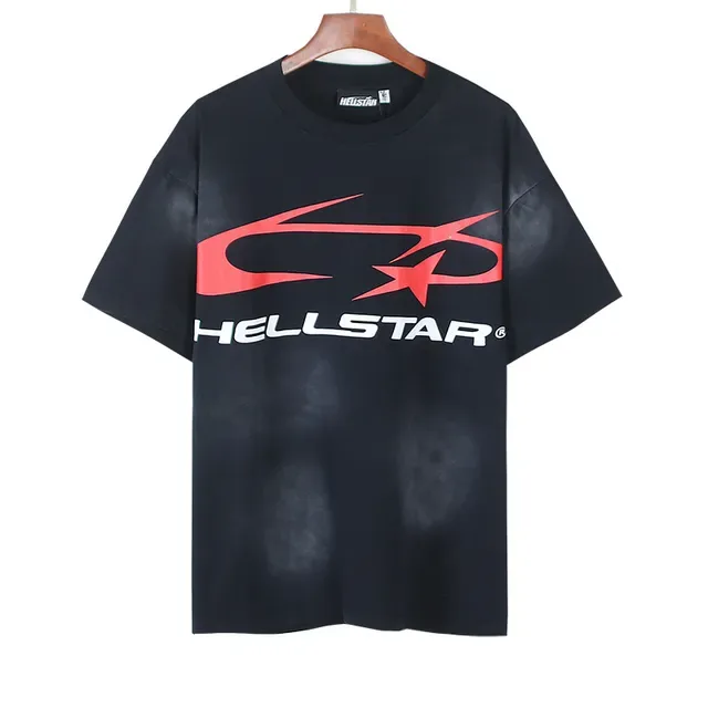 Camiseta oversized preta com estampa gráfica Hellstar 5