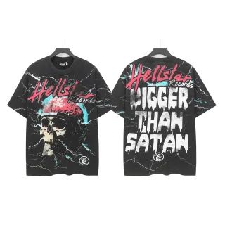 Hellstar Records Graphic Skull Lightning T-Shirt