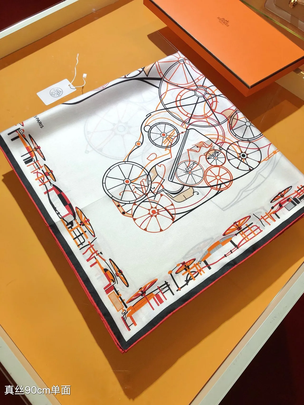 Hermès एविएशन डिजाइन रेशम स्कार्फ 7