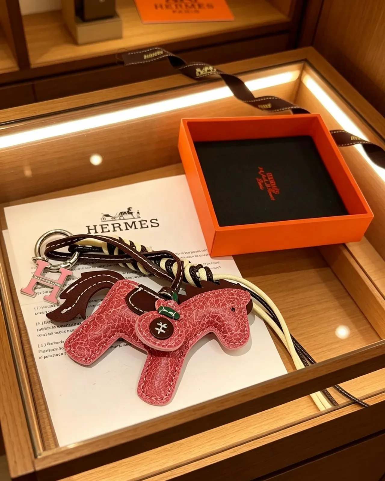 Hermès Cheval d’Hermès Red Crackled Leather Horse Charm Saddle Bag 7