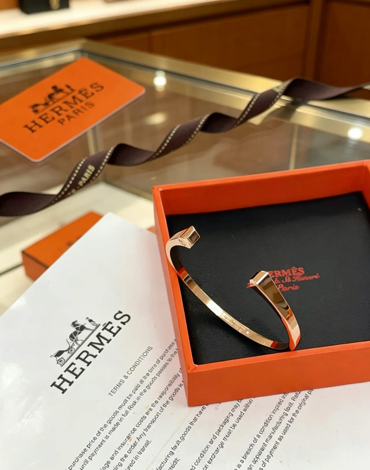 Hermès Juste un Clou Gold-Tone Faceted Open Bangle Bracelet 3