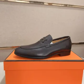 Hermès Oran Loafer Brown Leather H-Buckle Loafers