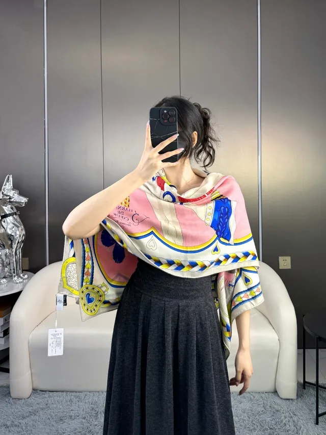 Hermès Printed Braided Rope Motif Silk Scarf 3