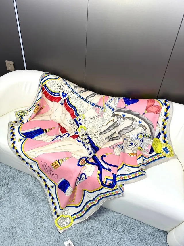 Hermès Printed Braided Rope Motif Silk Scarf 8