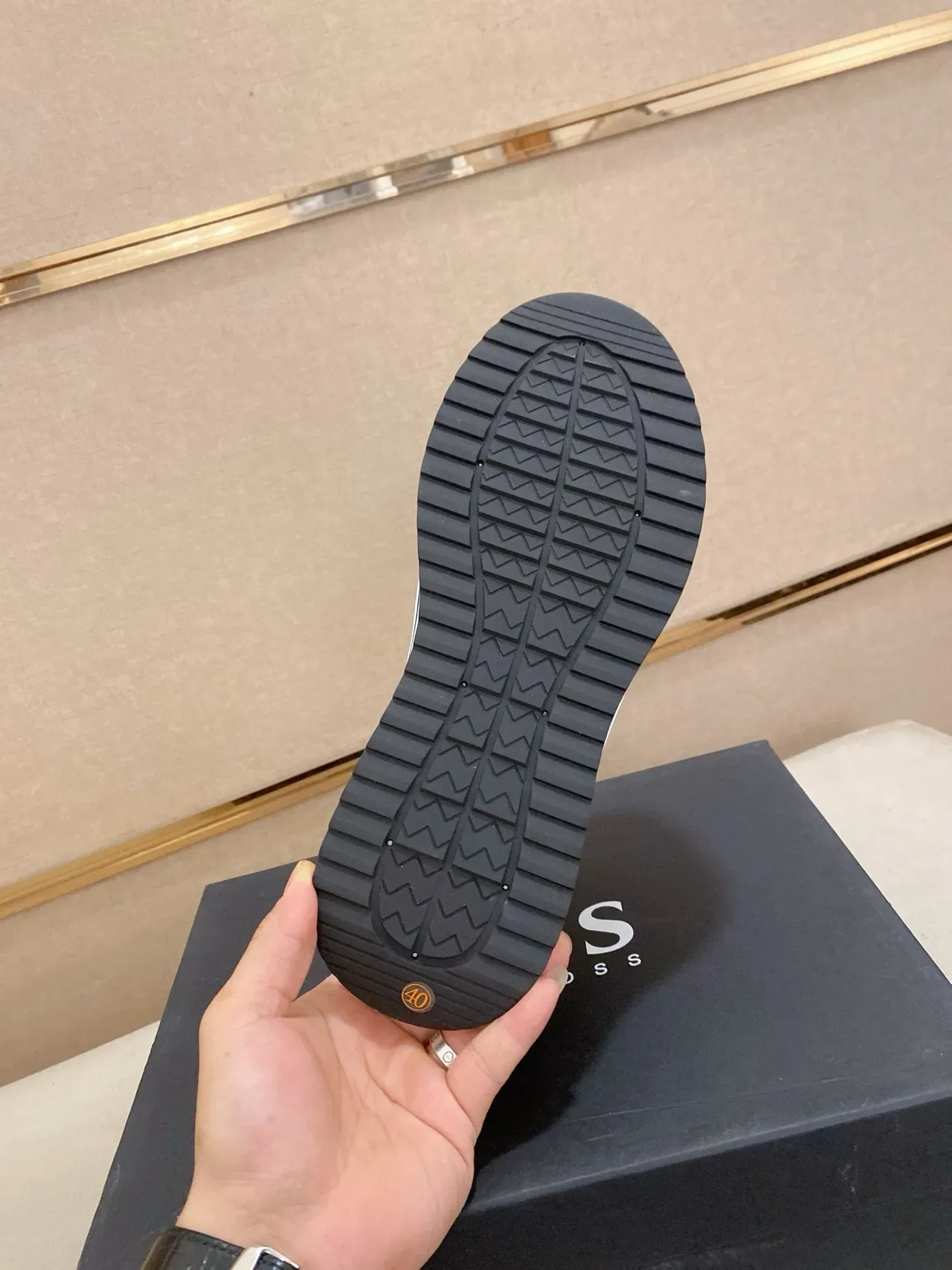 Hugo Boss Verde Militar, Branco, Oliva, Superior Sintético, Painel Cinza Monogramado, Tênis Lifestyle 9