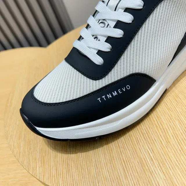 Hugo Boss Lifestyle حذاء رياضي أبيض وأسود شبكة وصناعي في الجزء العلوي 8