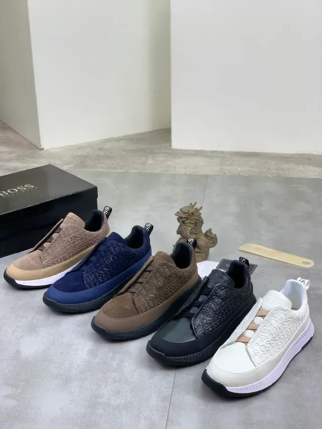 Hugo Boss Zapatillas Lifestyle Slip-On de Ante con Monograma-Embossed 2