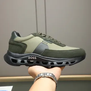 Hugo Boss Olive Green and Sage Lifestyle Sneaker