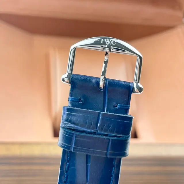 IWC Portugieser Relógio mecânico de esfera azul automático 4