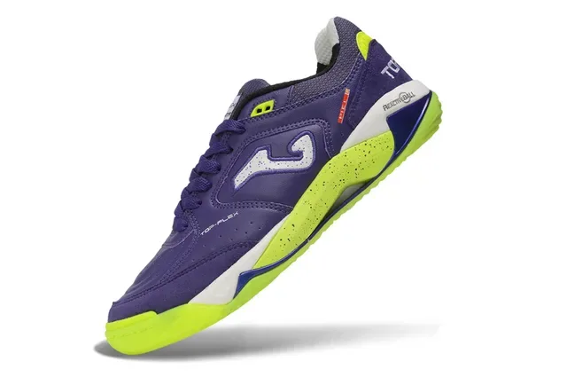 Joma 紫色黄色低帮合成皮革鞋面生活方式运动鞋 3