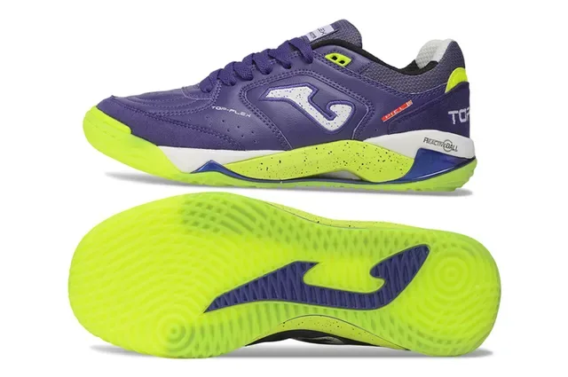 Joma 紫色黄色低帮合成皮革鞋面生活方式运动鞋 6