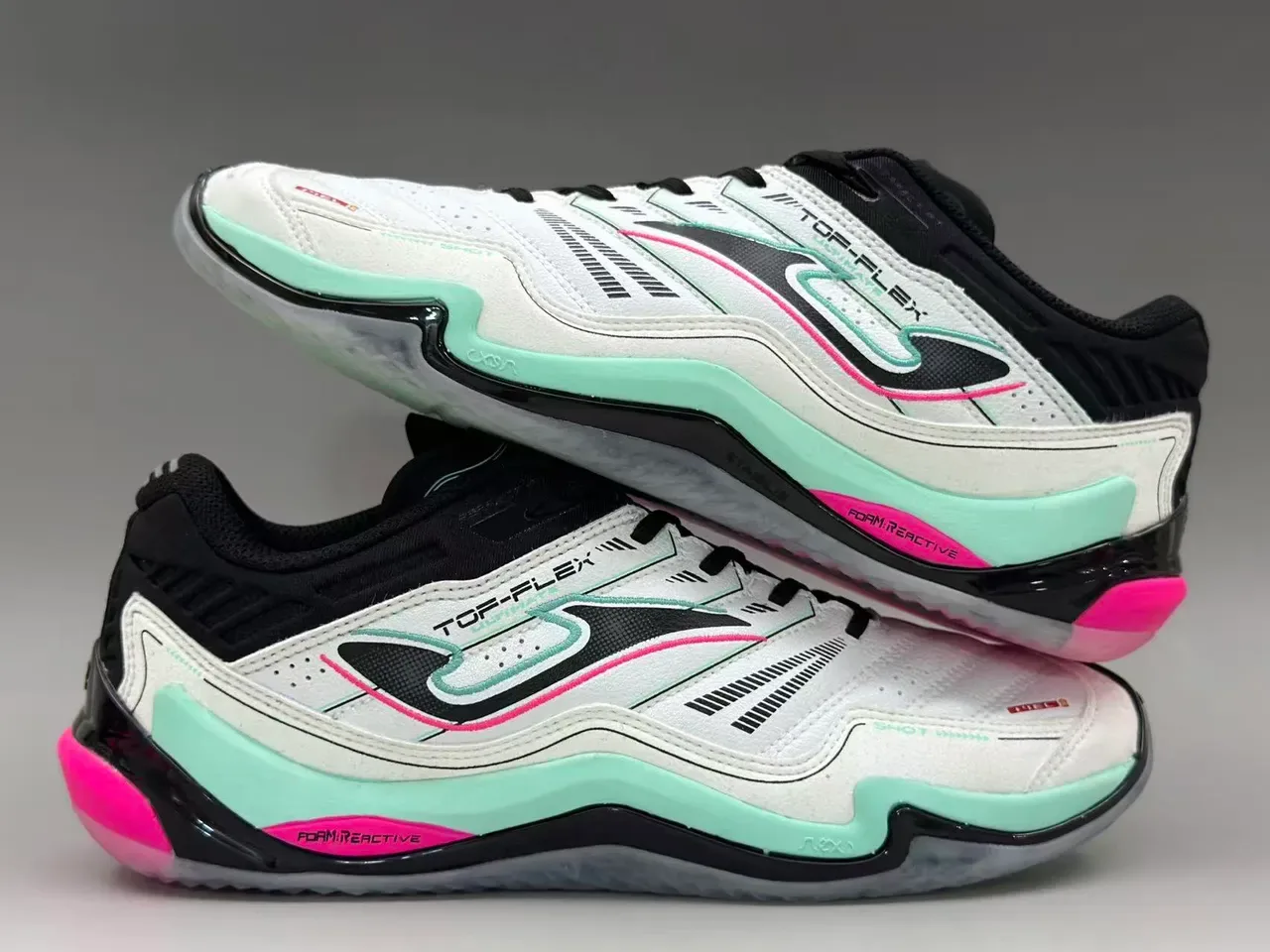 Joma TOP-FLEX White Black Mint Pink sneakers lifestyle 3