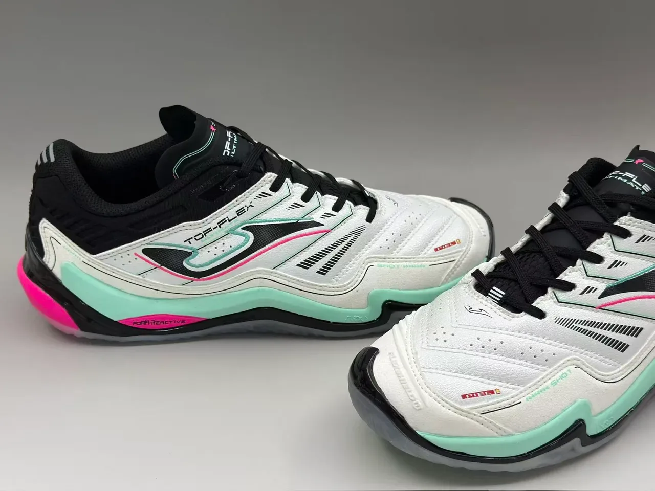 Joma TOP-FLEX White Black Mint Pink sneakers lifestyle 4