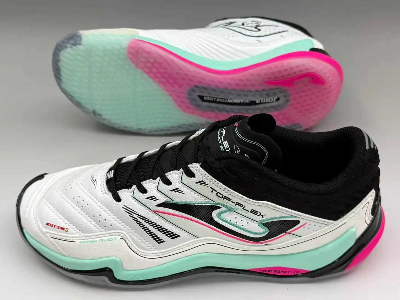 Joma TOP-FLEX White Black Mint Pink sneakers lifestyle 5