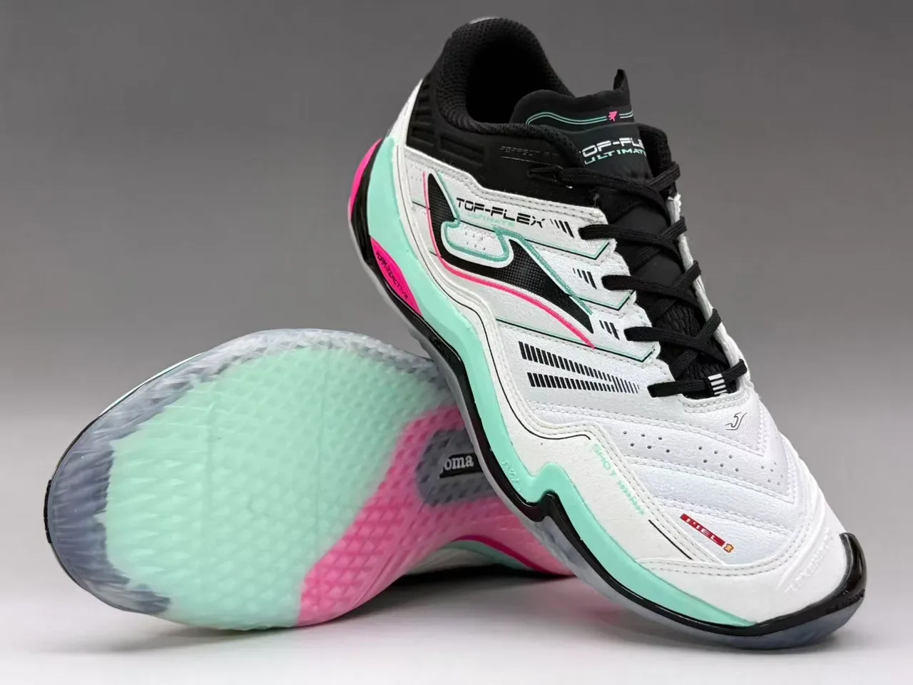Joma TOP-FLEX White Black Mint Pink sneakers lifestyle 12
