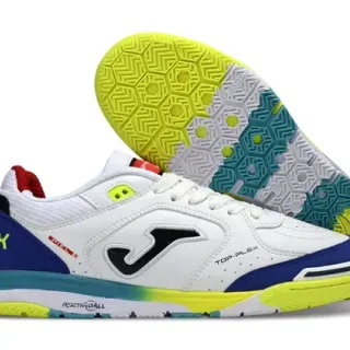 Joma Top-Plex White Blue Synthetic-Mesh Upper Sneakers