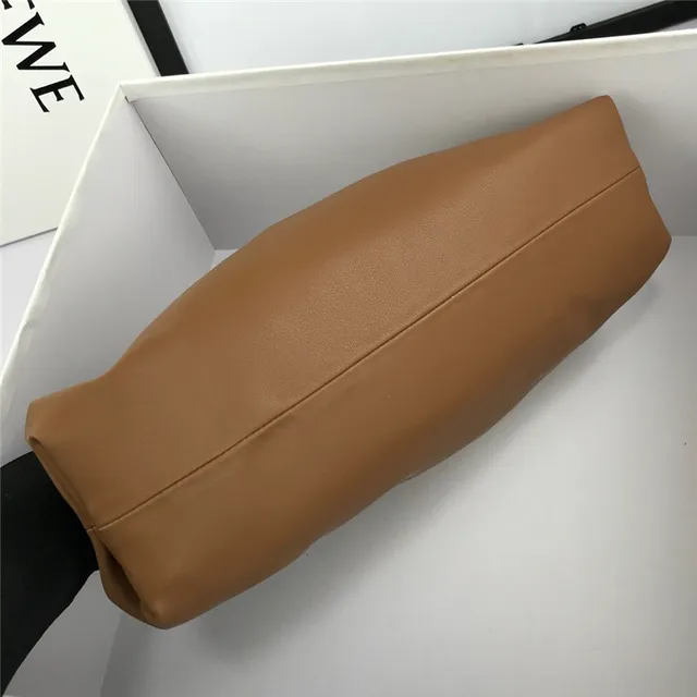 Loewe Pouch Burgundy Soft Leather Envelope Clutch 17