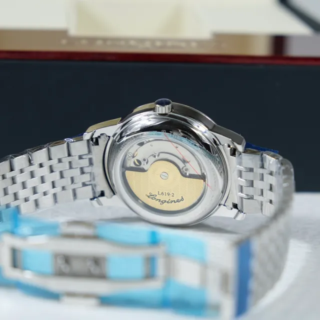 Longines Silver White Stainless Steel Case Sunburst Dial Mechanical Watch 4