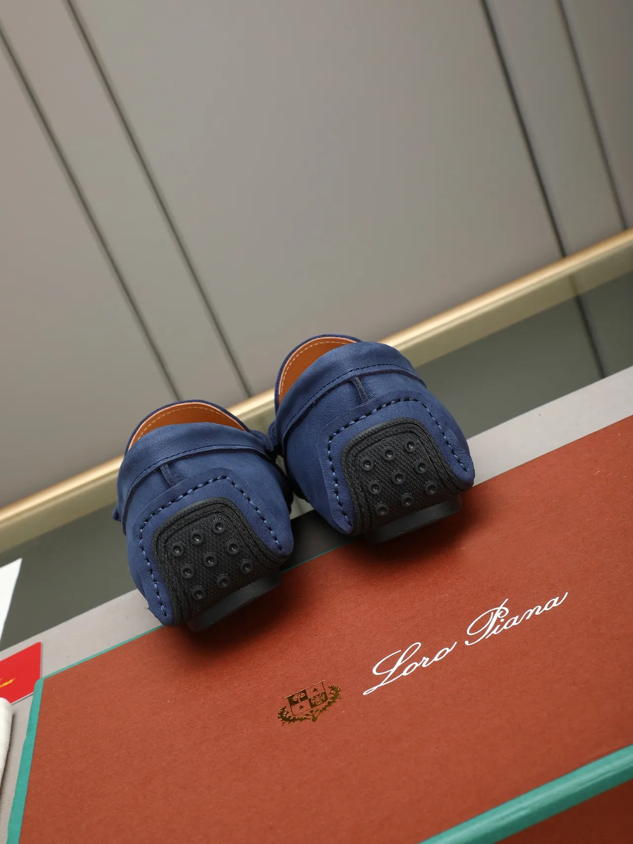 Loro Piana Summer Walk Navy Suede Loafer 3