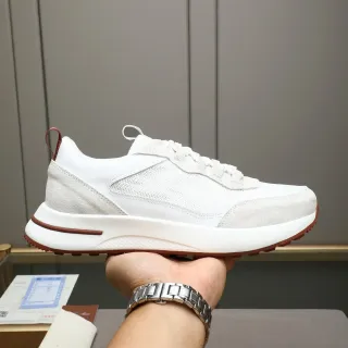 Loro Piana 白色和米色生活方式运动鞋