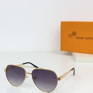 Louis Vuitton Aviator-Style Gold-Tone Gradient Lens Sunglasses