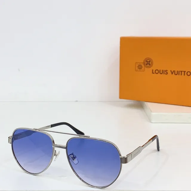 Louis Vuitton Lunettes de Soleil Style Aviateur Lentille Dégradée Dorée 5
