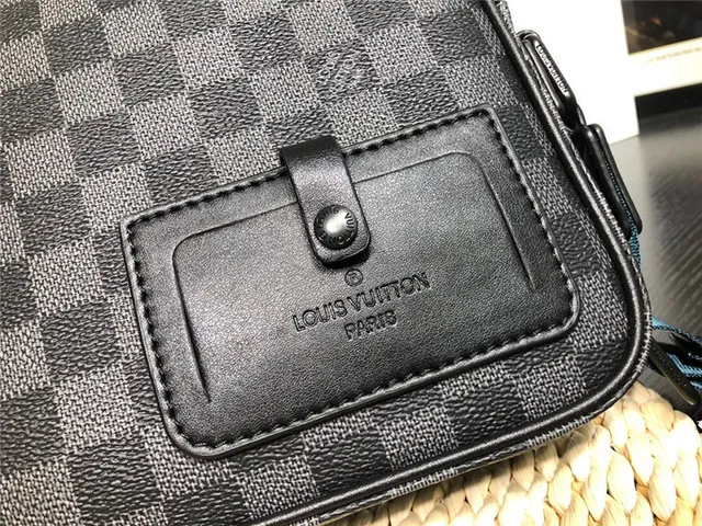 路易威登 黑色 灰色 Damier Graphite Monogram 帆布 矩形 结构化 轮廓 信使包 7