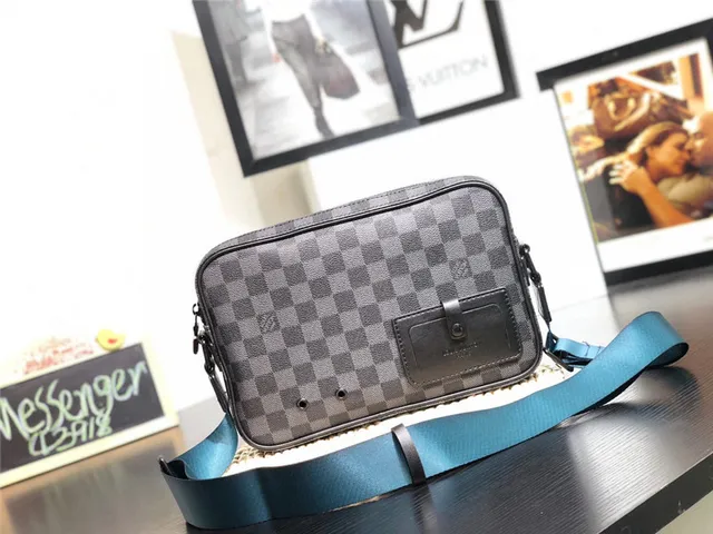 路易威登 黑色 灰色 Damier Graphite Monogram 帆布 矩形 结构化 轮廓 信使包 8
