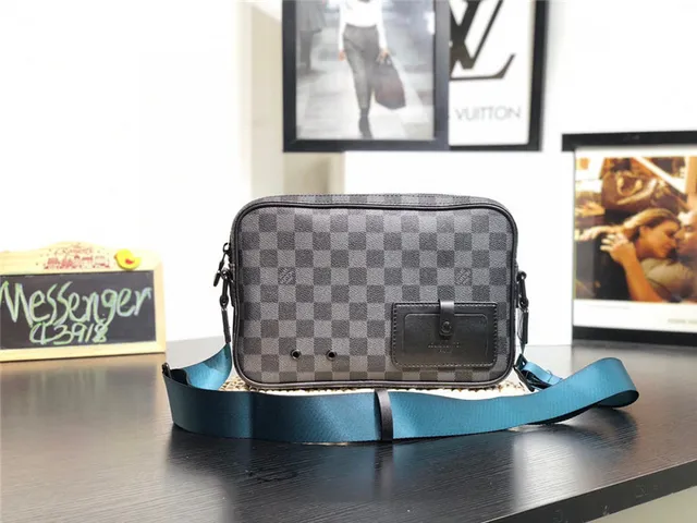 路易威登 黑色 灰色 Damier Graphite Monogram 帆布 矩形 结构化 轮廓 信使包 9