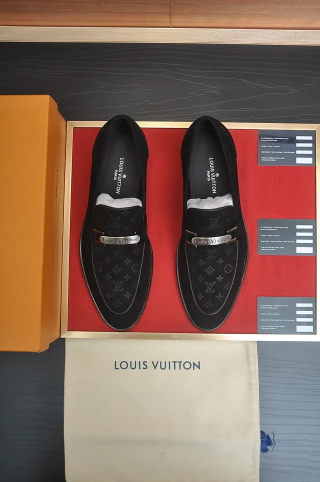 Louis Vuitton Black Silver Suede Upper Monogram-Print Vamp Loafer 5