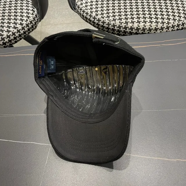 Louis Vuitton কালো গঠিত বেসবল ক্যাপ 2