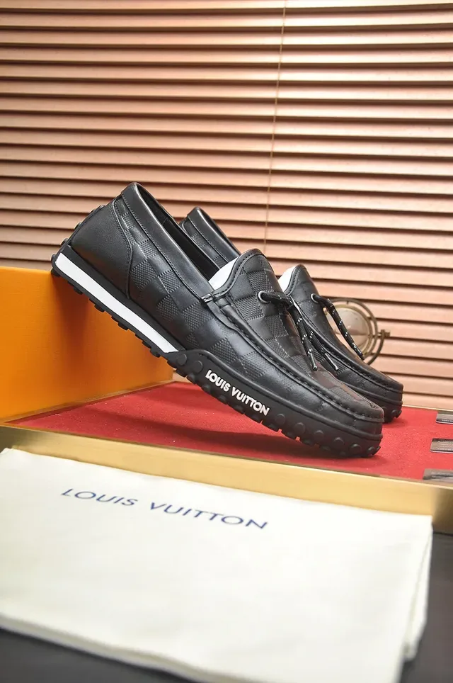 Louis Vuitton Black White Monogram Leather Upper Tassel Detail Loafer 3