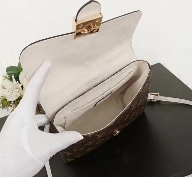 Louis Vuitton भूरा गुलाबी संरचित टॉप हैंडल मोनोग्राम कैनवास टोट बैग 2