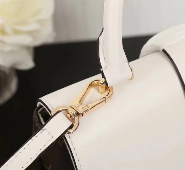 Louis Vuitton भूरा गुलाबी संरचित टॉप हैंडल मोनोग्राम कैनवास टोट बैग 4