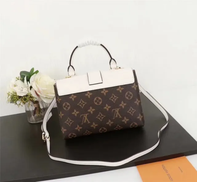 Louis Vuitton भूरा गुलाबी संरचित टॉप हैंडल मोनोग्राम कैनवास टोट बैग 7
