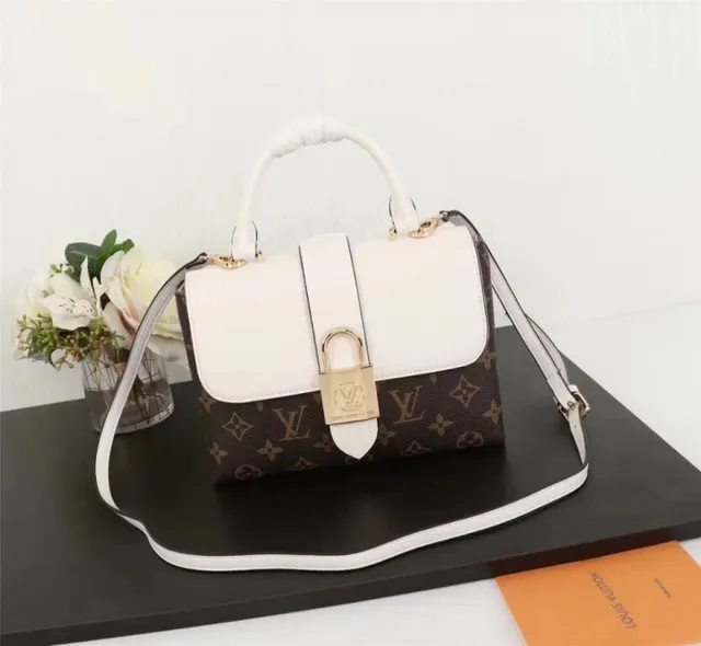 Louis Vuitton भूरा गुलाबी संरचित टॉप हैंडल मोनोग्राम कैनवास टोट बैग 10