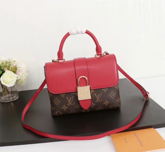 Louis Vuitton भूरा गुलाबी संरचित टॉप हैंडल मोनोग्राम कैनवास टोट बैग 19