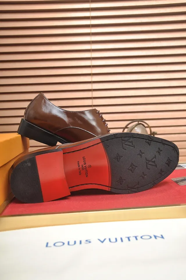 Louis Vuitton Cap-Toe Brown Leather Oxford Shoes 3