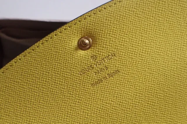 Louis Vuitton Damier Azur beige gris damier toile bouton pression rose long portefeuille 13