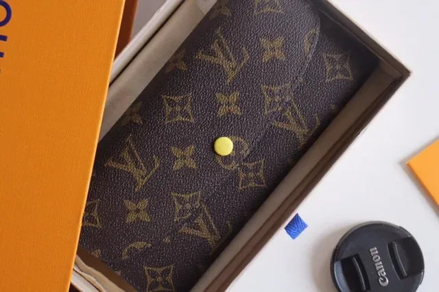 Louis Vuitton Damier Azur beige gris damier toile bouton pression rose long portefeuille 16