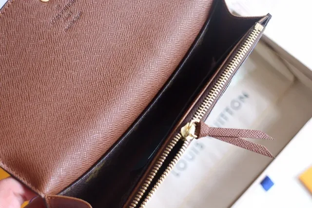 Louis Vuitton Damier Azur beige gris damier toile bouton pression rose long portefeuille 20