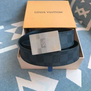 Louis Vuitton Damier Graphite Blue Leather Belt