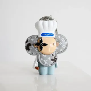Louis Vuitton भूरा नीला शेफ थीम्ड मोनोग्राम्ड चमड़े की विंग्स हैंडबैग