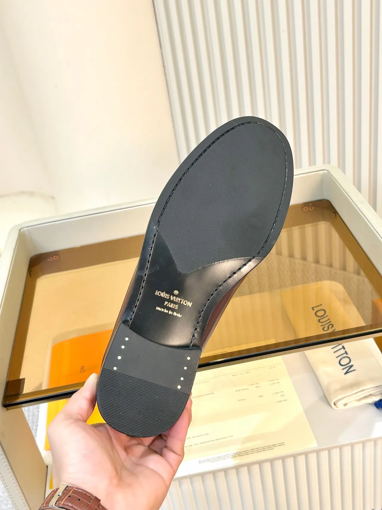 Louis Vuitton लूफर बर्गंडी पॉलिश्ड चमड़ा पेनी लूफर 2