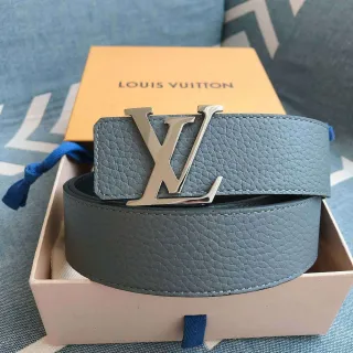 Louis Vuitton LV हल्का भूरा दानेदार चमड़ा पट्टी