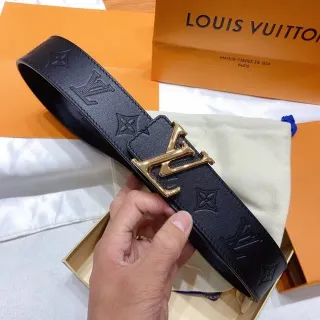 Louis Vuitton LV Initiales Black Leather Belt