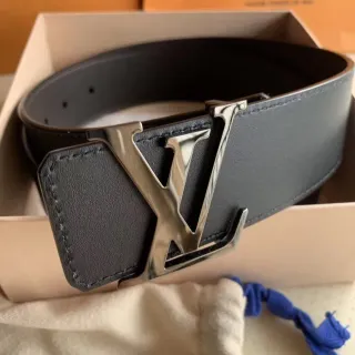 Louis Vuitton LV Initiales Gris Oscuro Cuero Correa