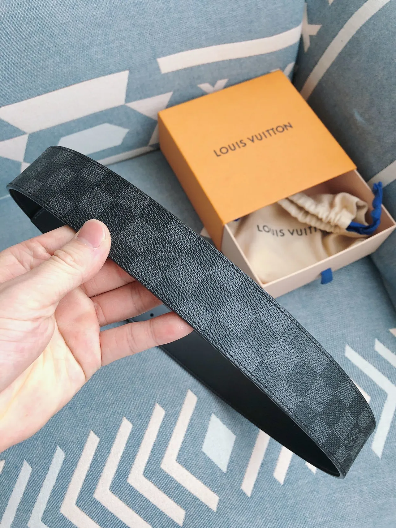 Louis Vuitton LV Initiales Gradient Red Black Leather Belt 5