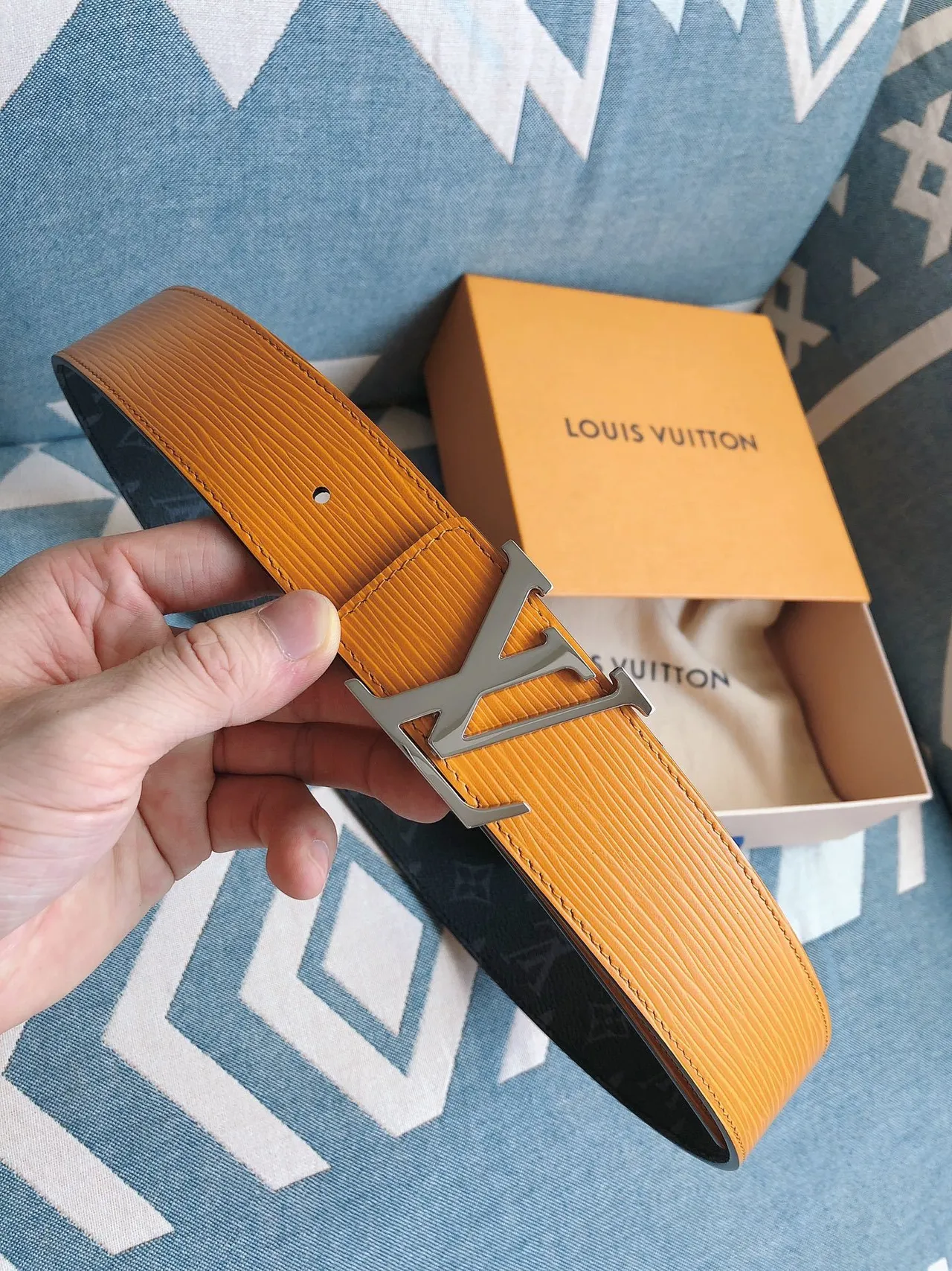 Louis Vuitton LV Initiales Monogram Leather Belt 5