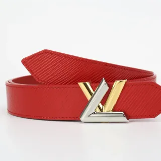 Louis Vuitton LV Initiales Cinto de couro Epi vermelho